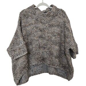 Zara Knit Oversized Chunky Knit Pullover Sweater gray/tan size M